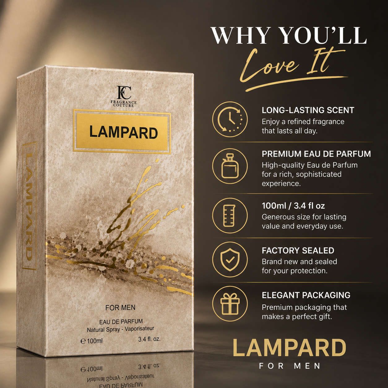 Lampard For Men Eau de Parfum 100ml | Premium Men's Cologne