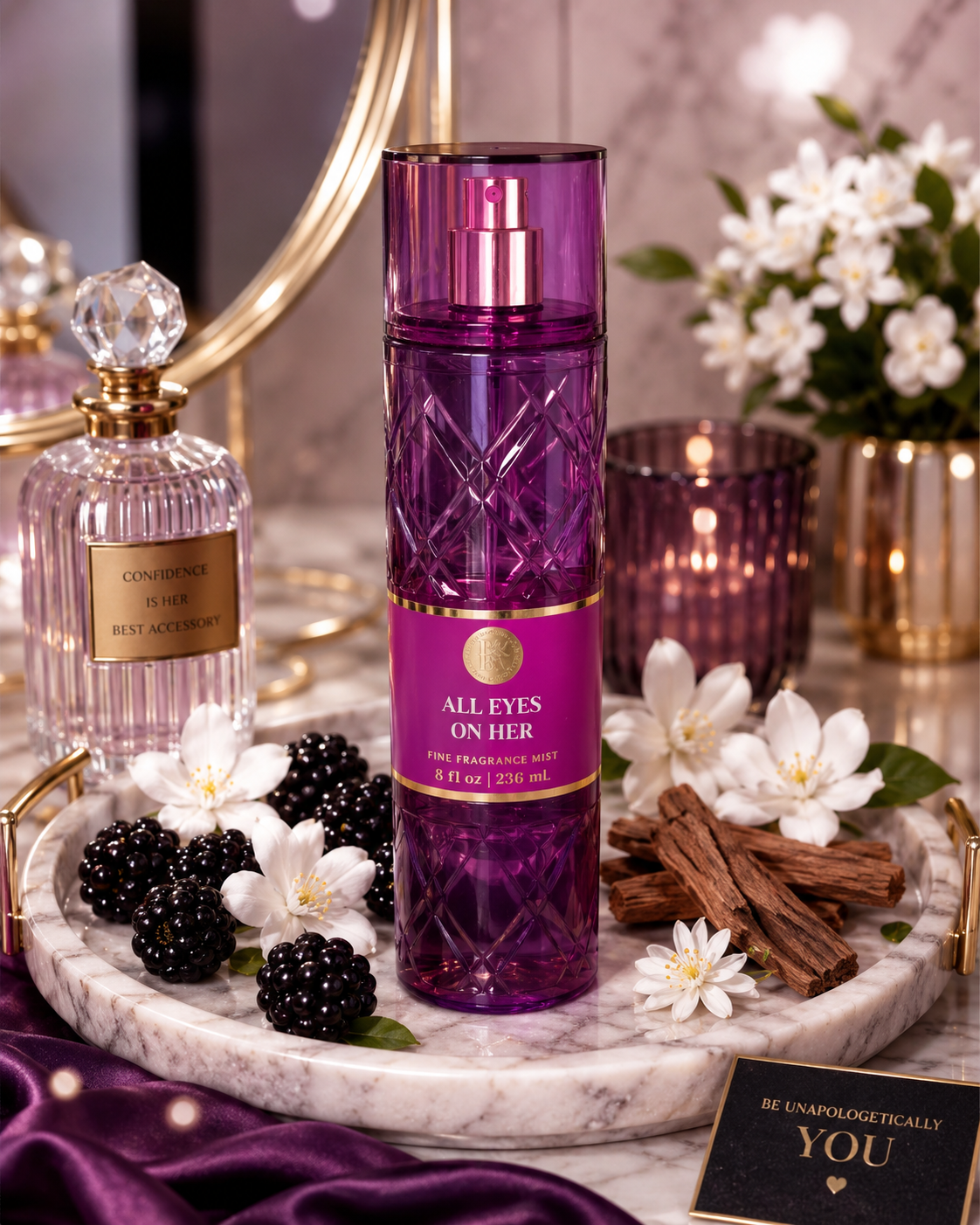 All Eyes On Her Fine Fragrance Mist – Blackberry Jasmine Body Spray 236ml