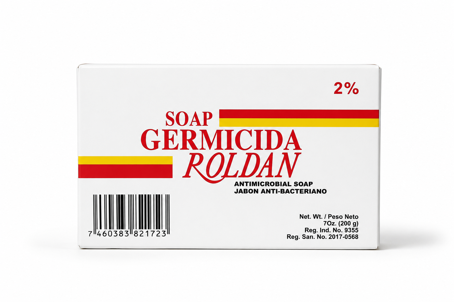 Roldan Germicidal Soap 2% Antimicrobial Bar Soap 7 oz (200g) | Antibacterial Cleansing Soap
