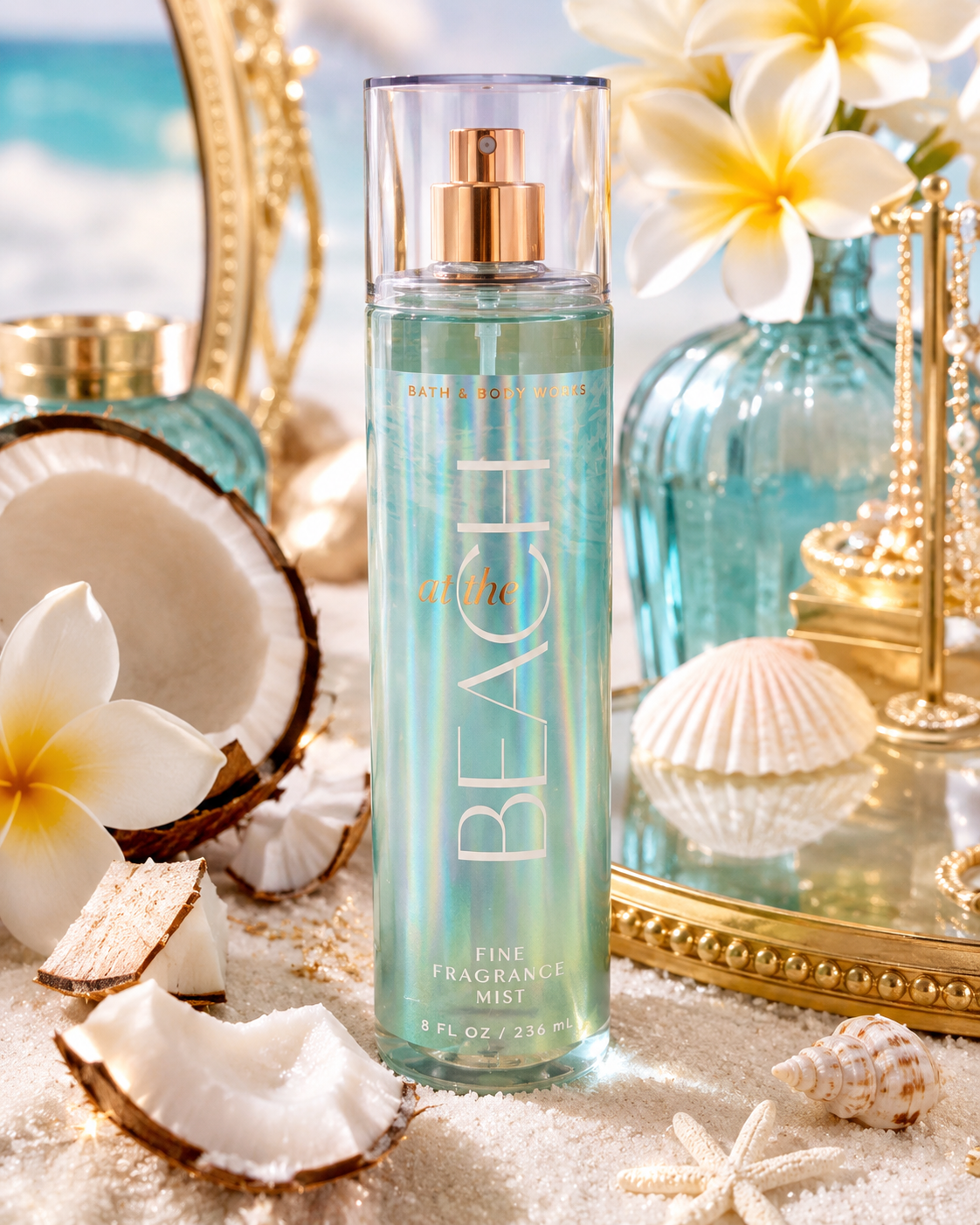 At The Beach Fine Fragrance Mist – Tropical Coconut & Sea Breeze Body Spray 236ml
