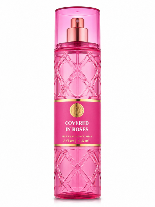 Covered In Roses Fine Fragrance Mist – Sweet Rose & Amber Body Spray 236ml