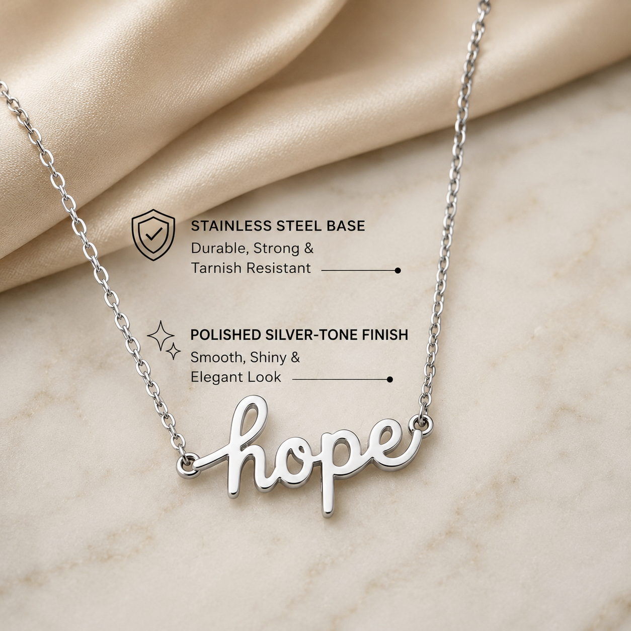 Silver Hope Necklace