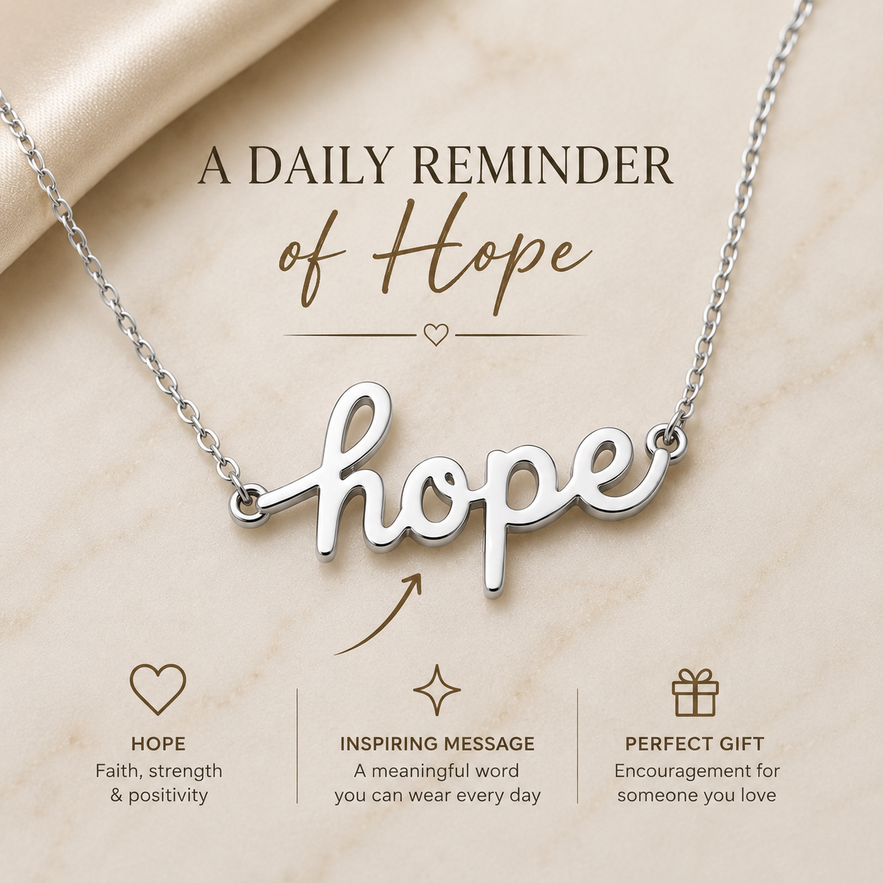 Silver Hope Necklace