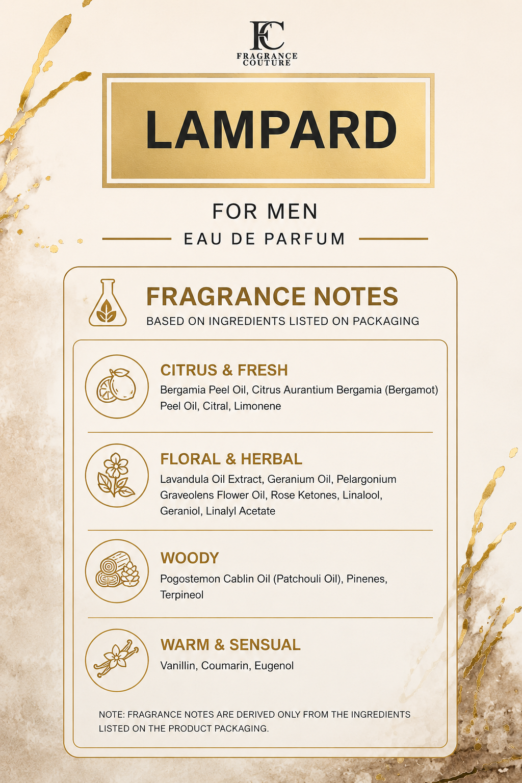 Lampard For Men Eau de Parfum 100ml | Premium Men's Cologne