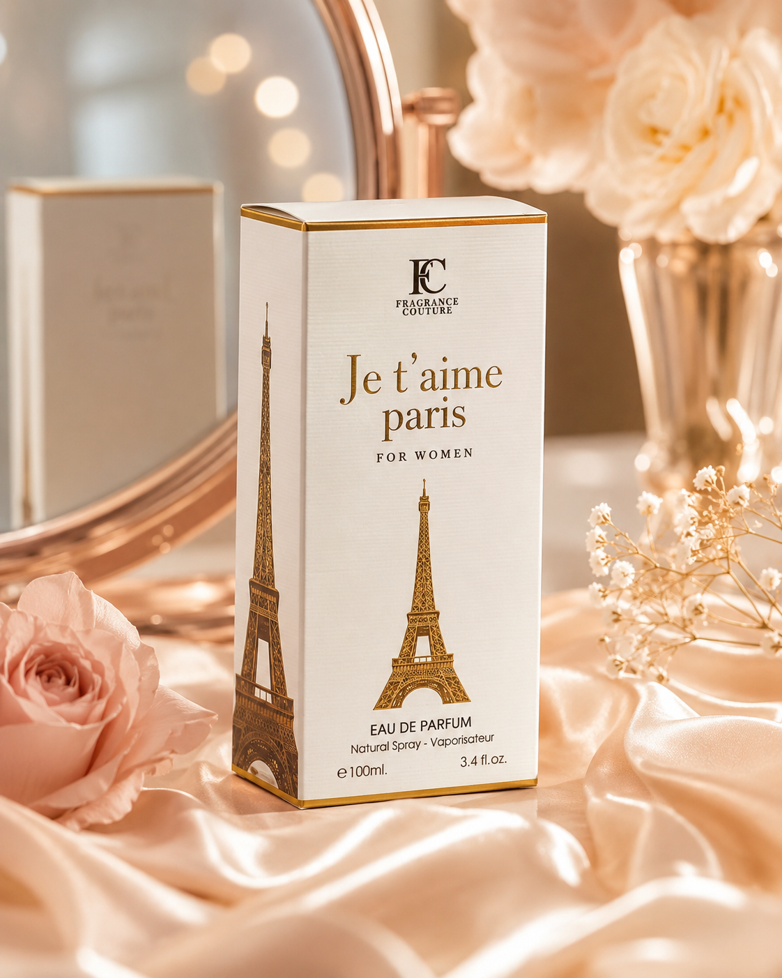 Je t'aime Paris Eau de Parfum for Women 100ml (3.4 fl oz) – Fragrance Couture Floral Perfume