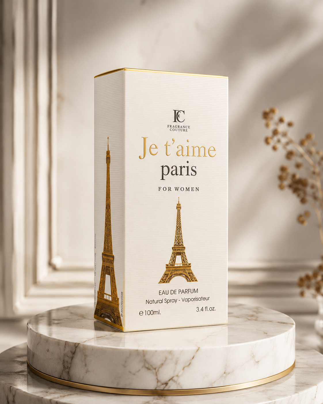 Je t'aime Paris Eau de Parfum for Women 100ml (3.4 fl oz) – Fragrance Couture Floral Perfume
