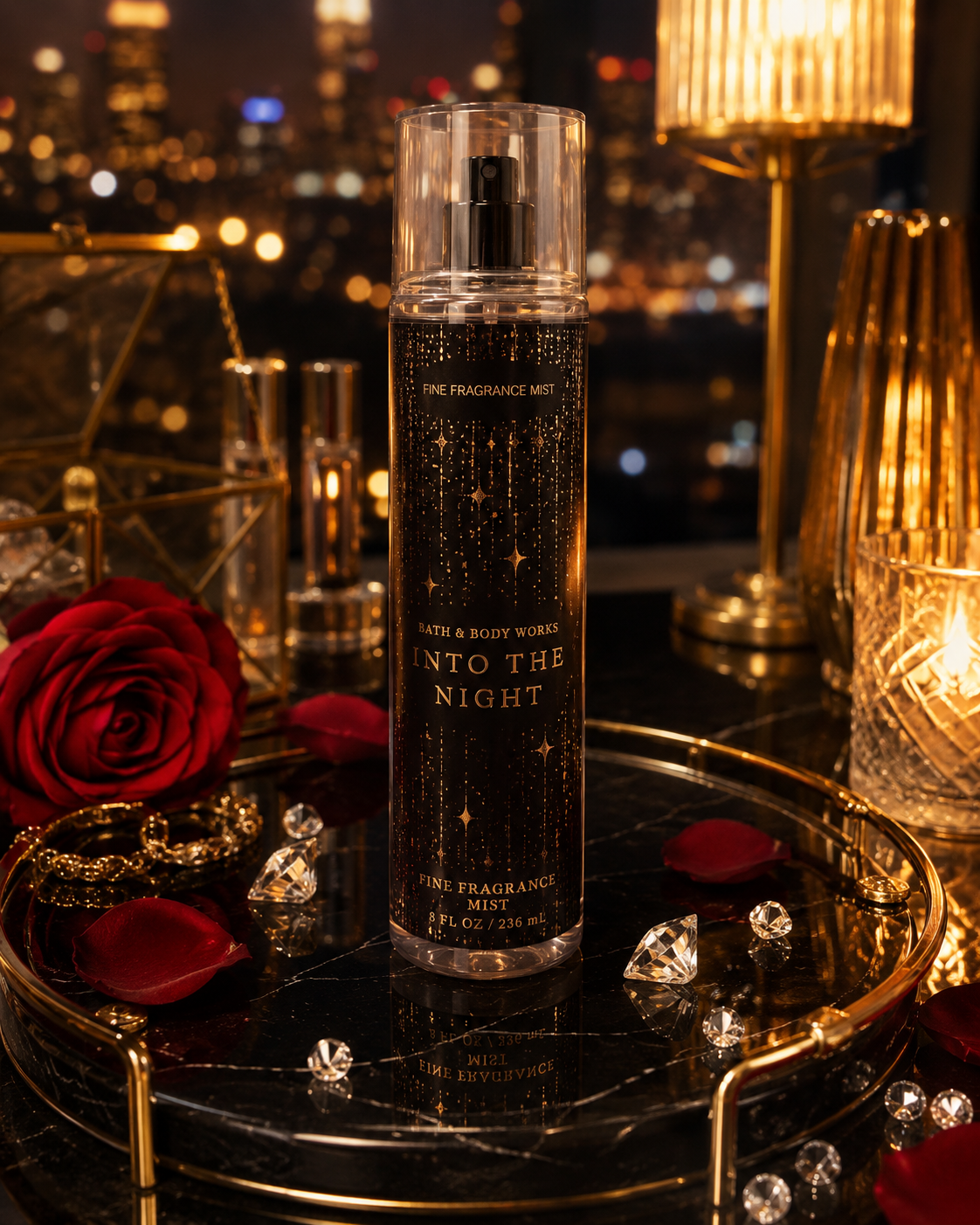 Into The Night Fine Fragrance Mist – Raspberry Noir & Mocha Musk Body Spray 236ml