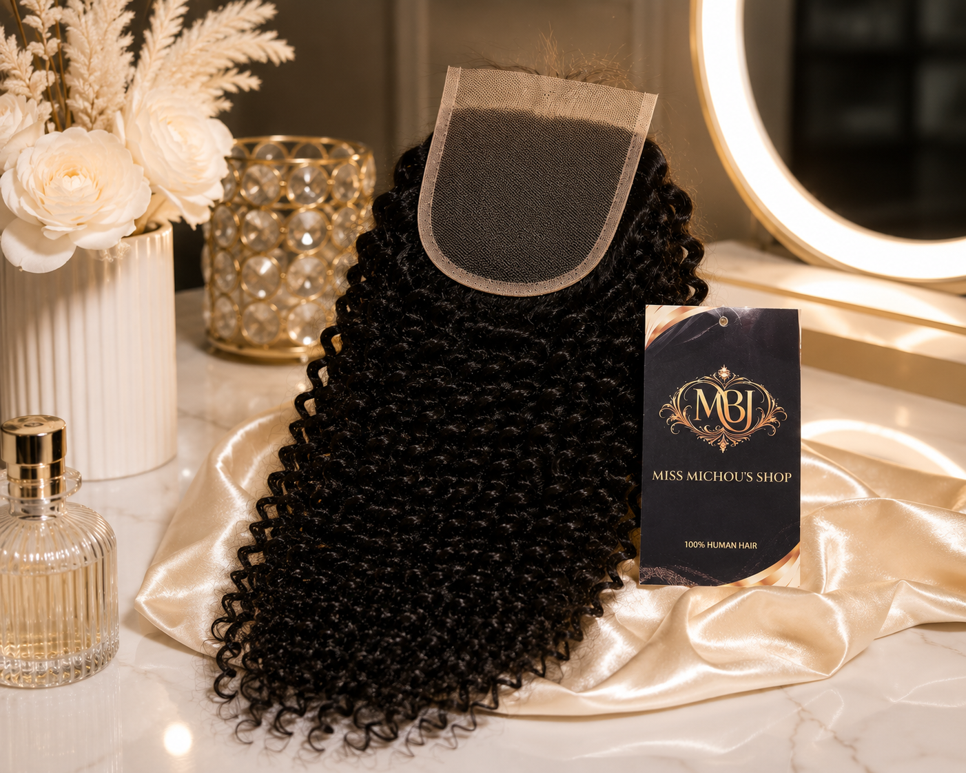 12" Deep Curly HD Lace Closures |Miss Michou's Shop 100% Human Hair Curly Lace Closure – Natural Black | Soft & Defined Curls