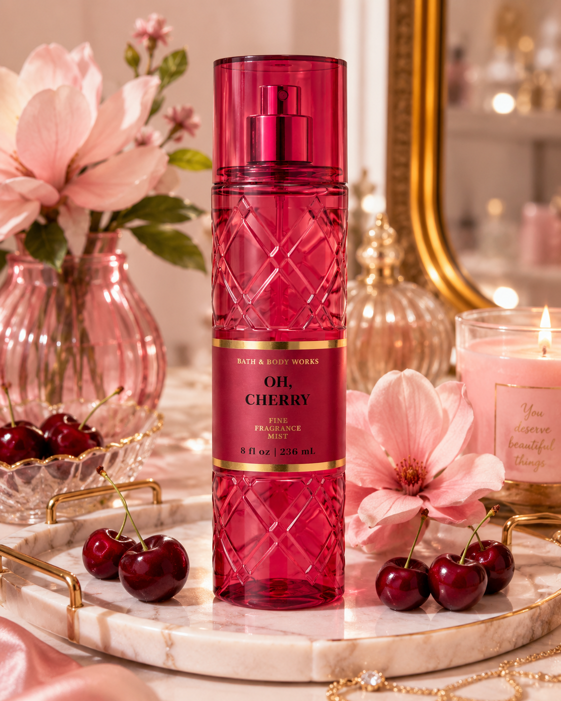Oh, Cherry Fine Fragrance Mist – Sweet Cherry & Magnolia Body Spray 236ml