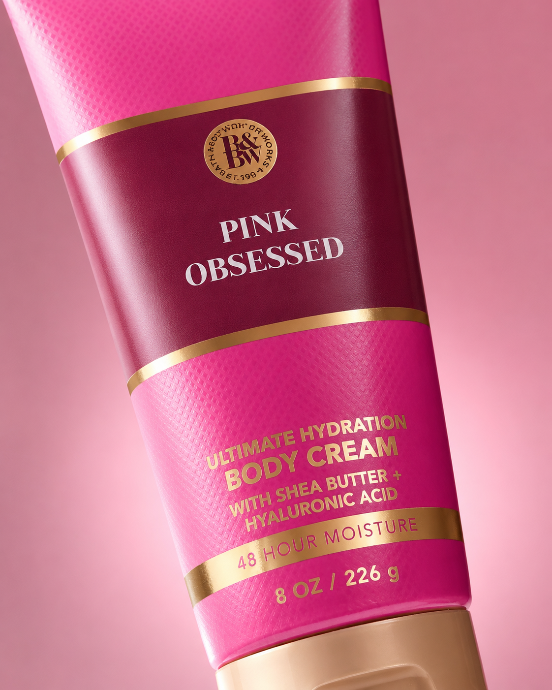 Bath & Body Works Pink Obsessed Ultimate Hydration Body Cream with Shea Butter & Hyaluronic Acid – 8 oz (226 g)