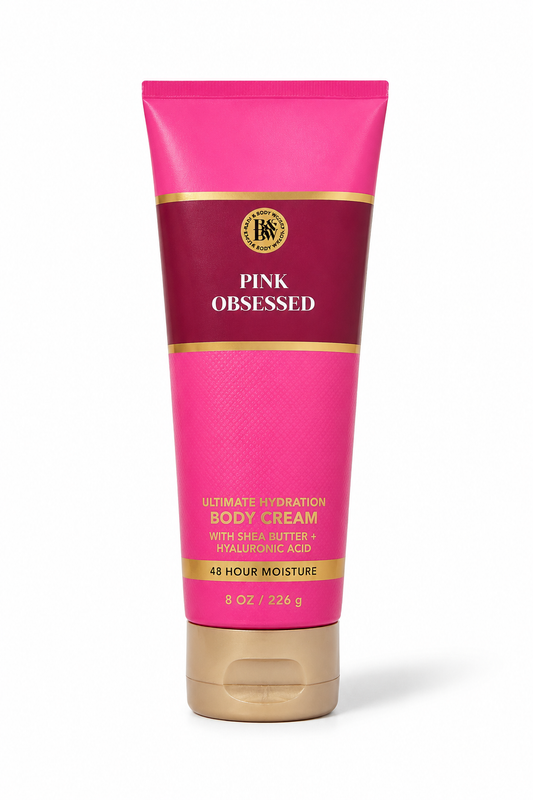 Bath & Body Works Pink Obsessed Ultimate Hydration Body Cream with Shea Butter & Hyaluronic Acid – 8 oz (226 g)
