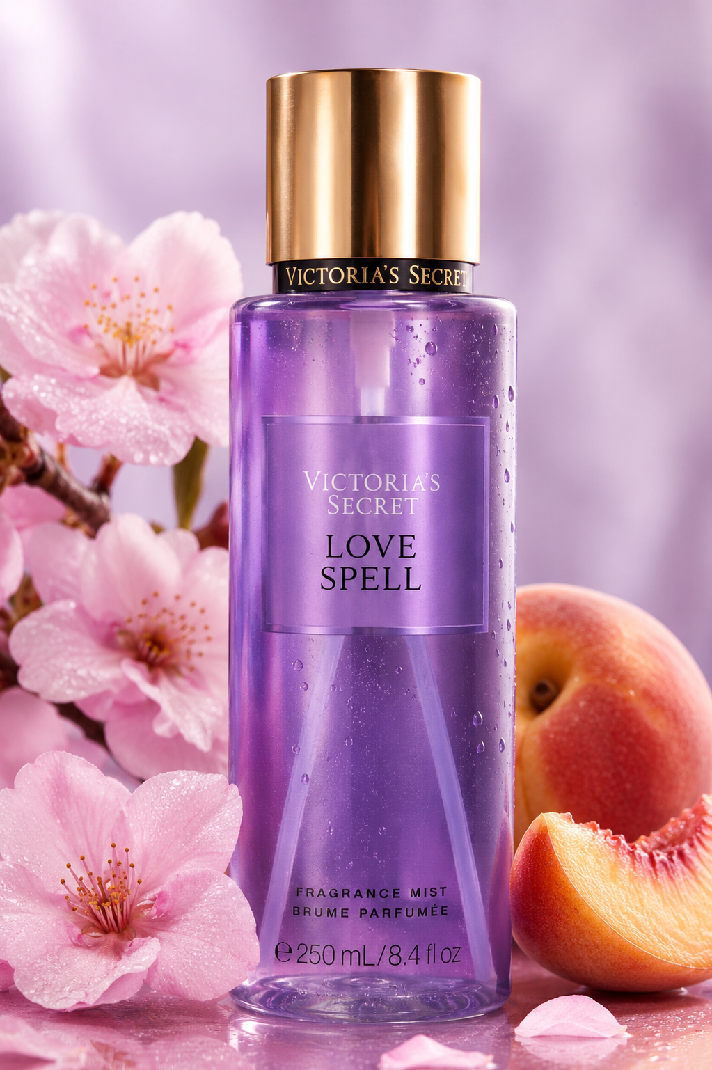 Victoria's Secret Love Spell Fragrance Mist 250 mL | Cherry Blossom & Fresh Peach Body Mist