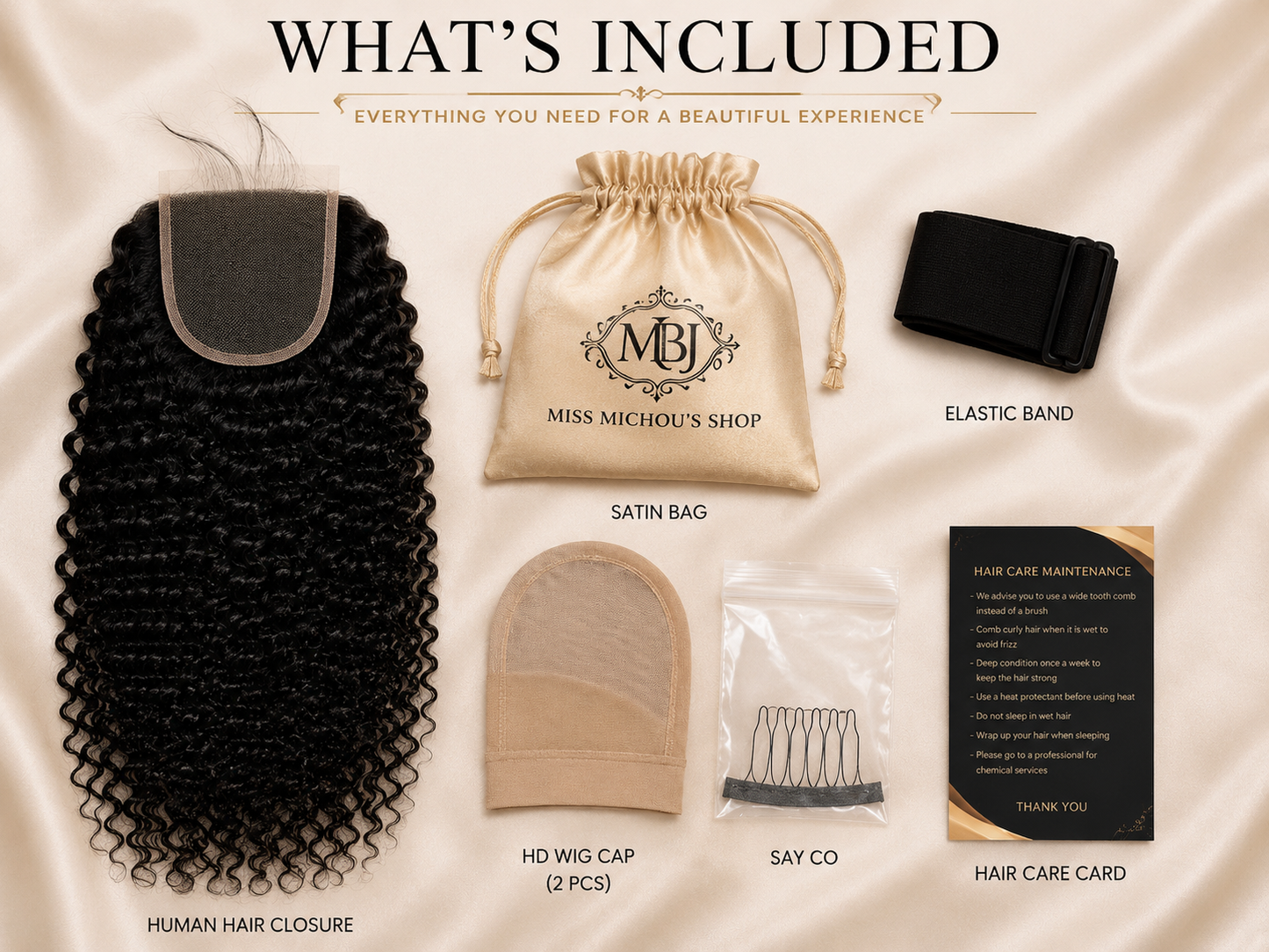 12" Deep Curly HD Lace Closures |Miss Michou's Shop 100% Human Hair Curly Lace Closure – Natural Black | Soft & Defined Curls